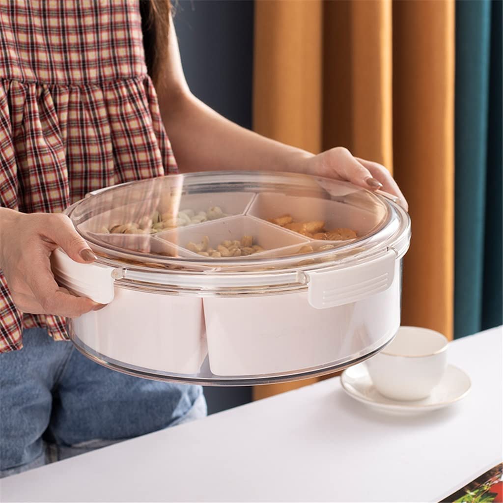 Snack-Serviertablett,versiegeltes Snack-Tablett Wohnzimmer-Couchtisch Atmosphärische Kombination aus Süßigkeiten-Trockenobst-Tablett mit großer Kapazität (Color : Vert, Size : 30.5 * 9.8cm) ( Color :