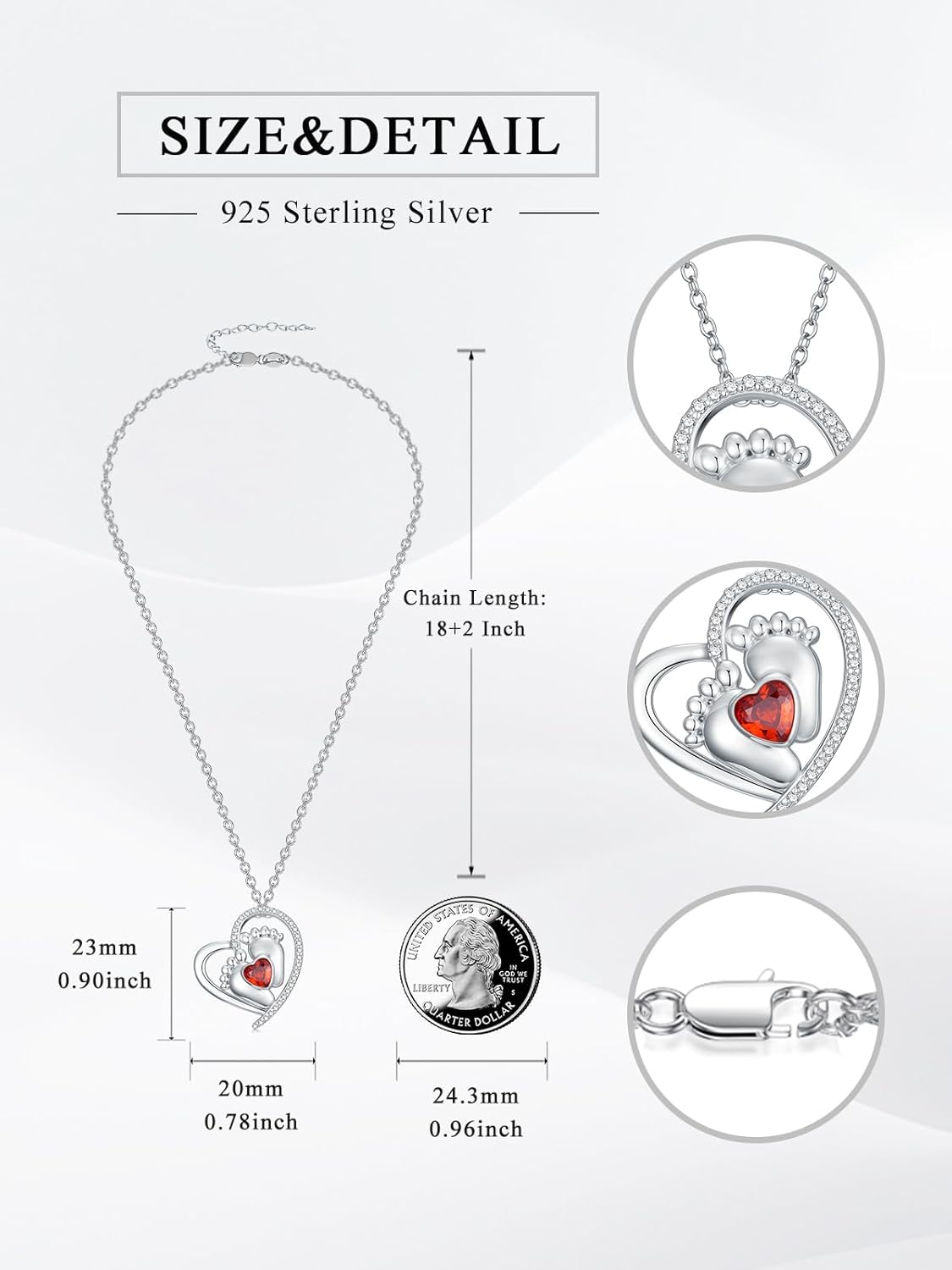 Dorunmo Sterling Silver New Mom & Mama to be Necklace -Pregnancy Gift for Expecting Mom, First Time Mommy Jewelry for Women - Image 5