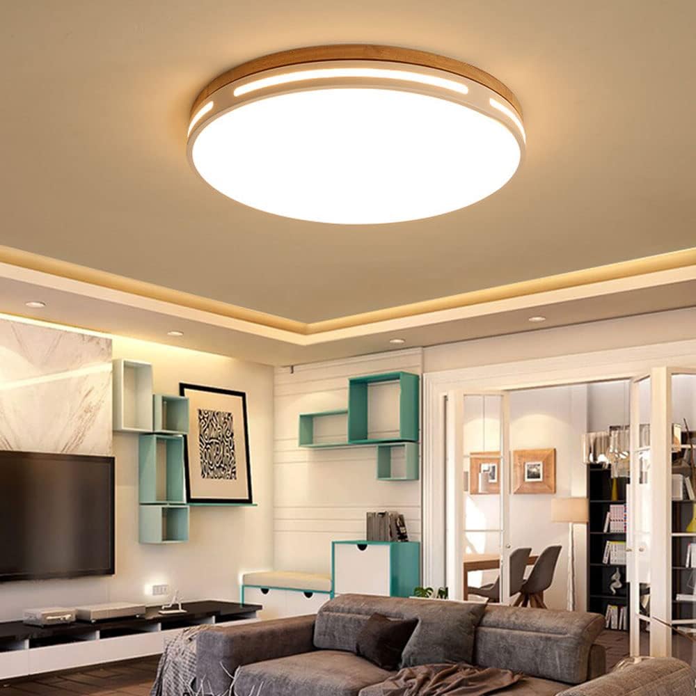 Easy to Install Led Flush Mount Ceiling Light Modern Led Ceiling Lamp Creative Simple Flat Light Non Dimmable White Ceiling Lighting for Learning Room, Tea Room, Bathroom/40Cm