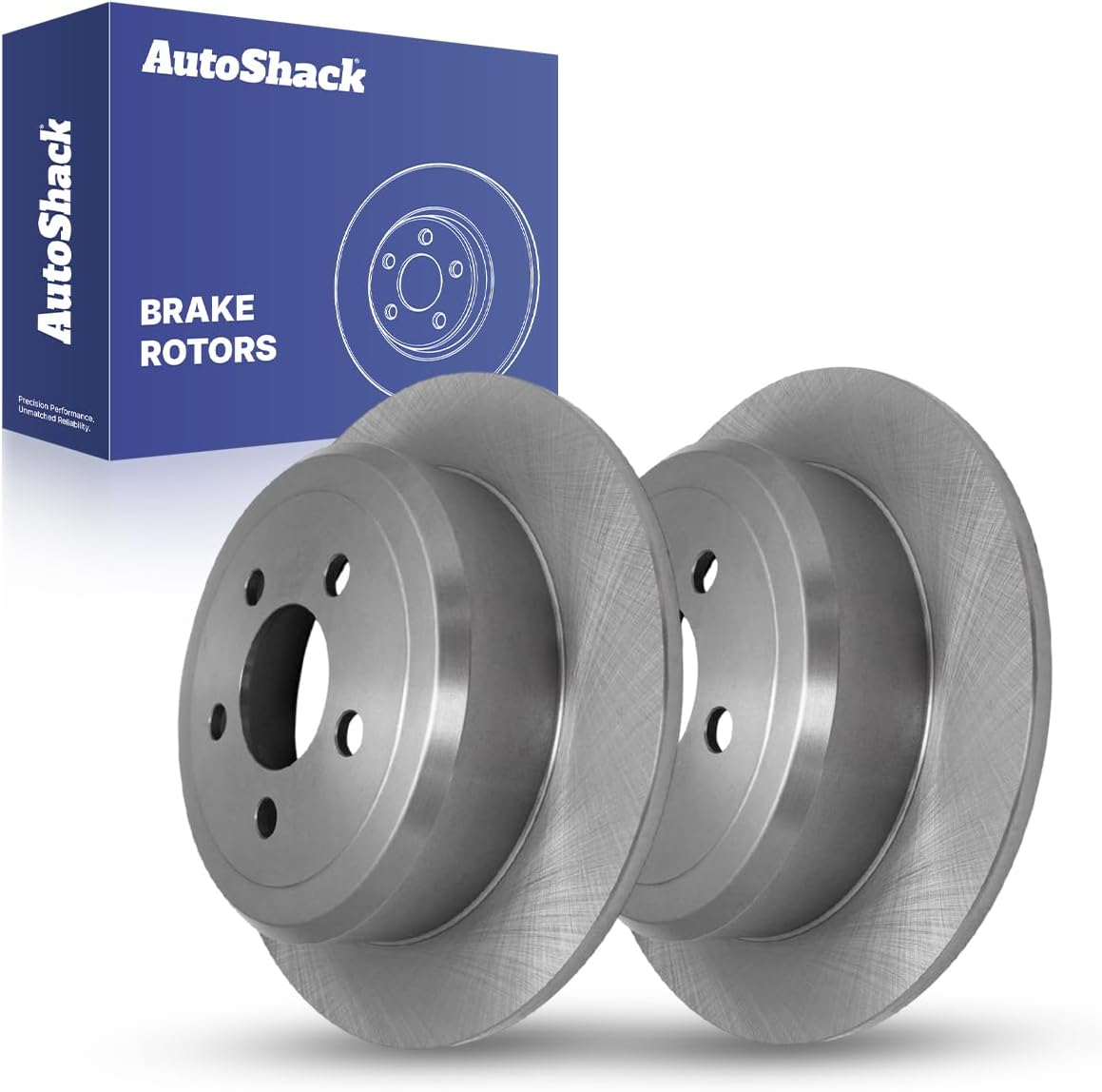 AutoShack Rear Solid Brake Rotors 2-PC Set Replacement for 2008-2012 Jeep Liberty 2007-2011 Dodge Nitro 12.45" (316.2 mm)