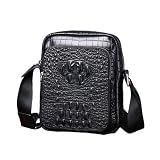 2. (Borsa a tracolla da uomo con motivo coccodrillo) Materiale: pelle premium