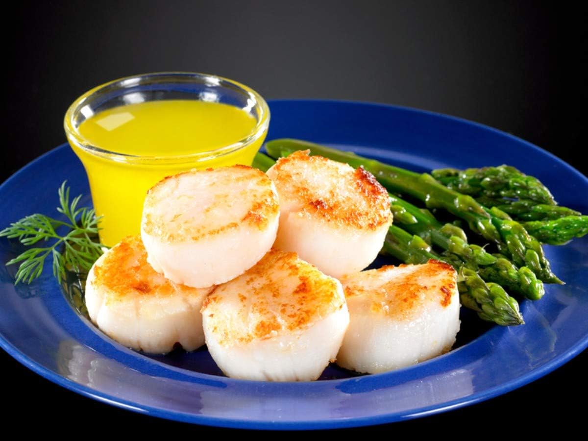 American Pride Seafoods Individual Quick Frozen Water Added Wild Sea Scallop - 85111, 5 Pound -- 2 per case.