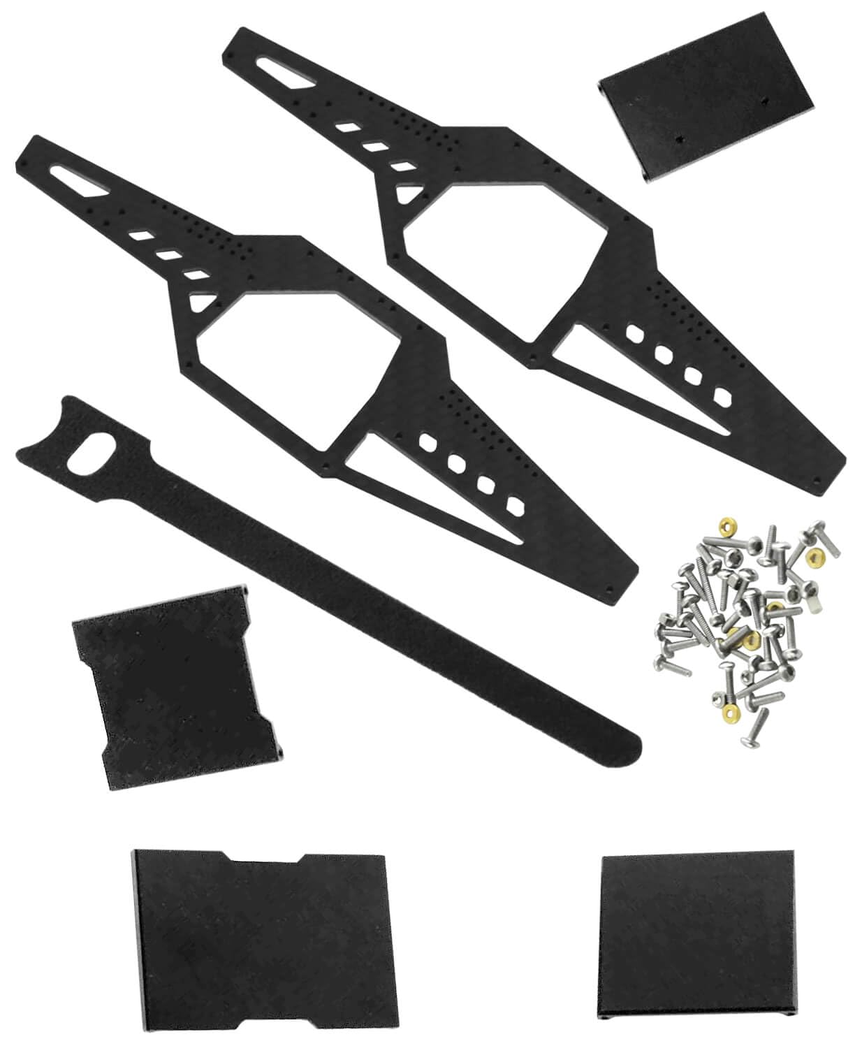 hosupRC RC Carbon Chassis Frame Body Roll Cage Kits Upgrades Part for 1/24 Axial Scx24 90081 C10 AXI00002 B17,Carbon Chassis Frame Body Roll Cage Body Shell Kits Hops UP,Black