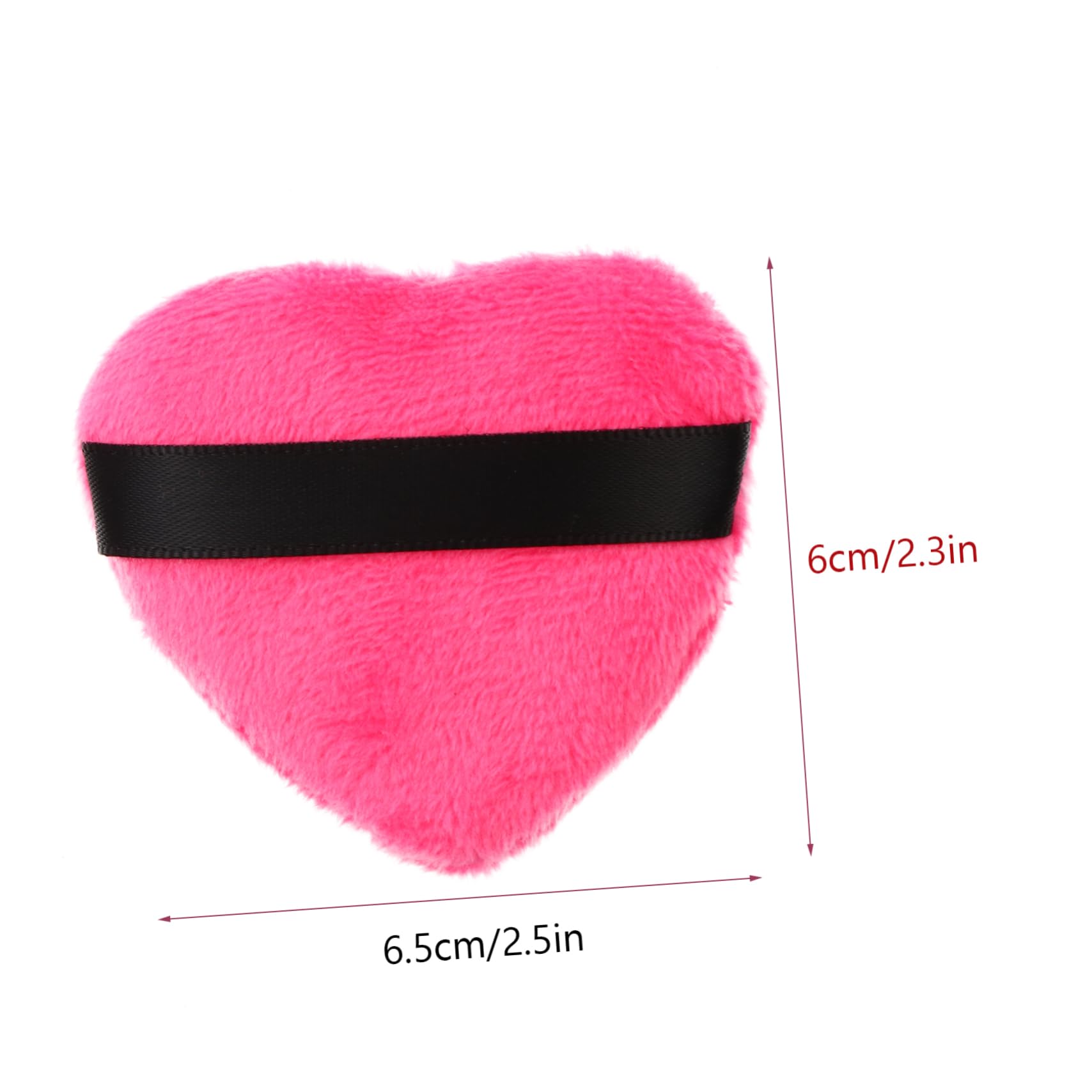 PACKOVE 8Pcs Heart Shaped Makeup Powder with Strap Washable Cosmetic Cushions for Loose Powder Application for Natural Blending and Even Coverage