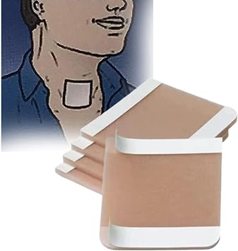 Neck Trachea Guard, Medical Stoma Protector Cover Dust-Proof, Breathable Comfortable Stickers for Laryngectomy for Laryngectomy/Tracheostomy 30Pcs/120Pcs One Pack