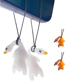 Uv Color-Changing Duck Pendant: 10PCS Color-Changing Roast Duck Summer Funny Car Pendant Interior Decoration Rearview Mirror Hanging Decoration Car Accessories for Men