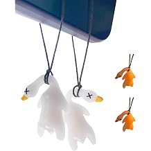 Uv Color-Changing Duck Pendant 10PCS Color-Changing Roast Duck Summer Funny Car Pendant Interior Decoration Rearview Mirror Hanging Decoration Car Accessories for Men