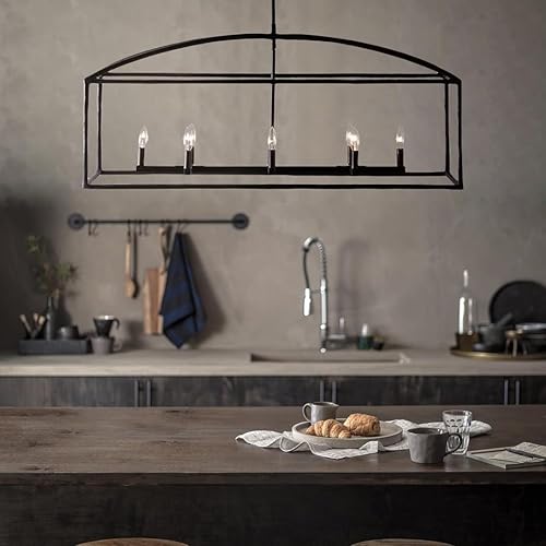 Miniatura 2 de Lámpara lineal de hierro forjado, lámpara lineal Fallon de hierro forjado (bronce)