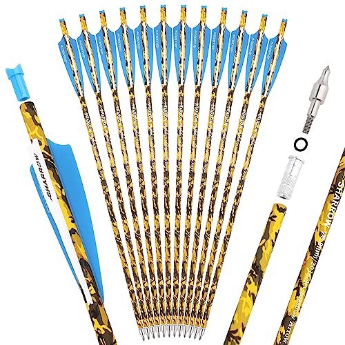 ZSHJGJR 6/12pcs Crossbow Bolts 16 17 18 20 22 Inch Archery