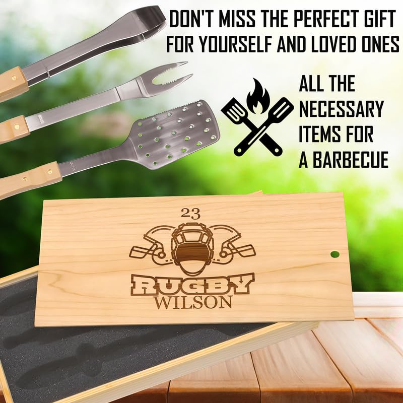 Set de Parrilla Personalizado en Caja de Madera miniatura 6