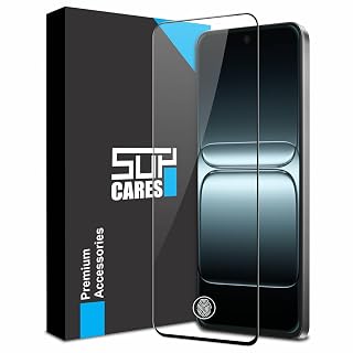 SupCares Tempered Glass for OnePlus Nord 5, OnePlus 15R and Ace 5 Ultra (6.83 Inch) With Installation Kit | 9H Edge to Edge Screen Protector | Black