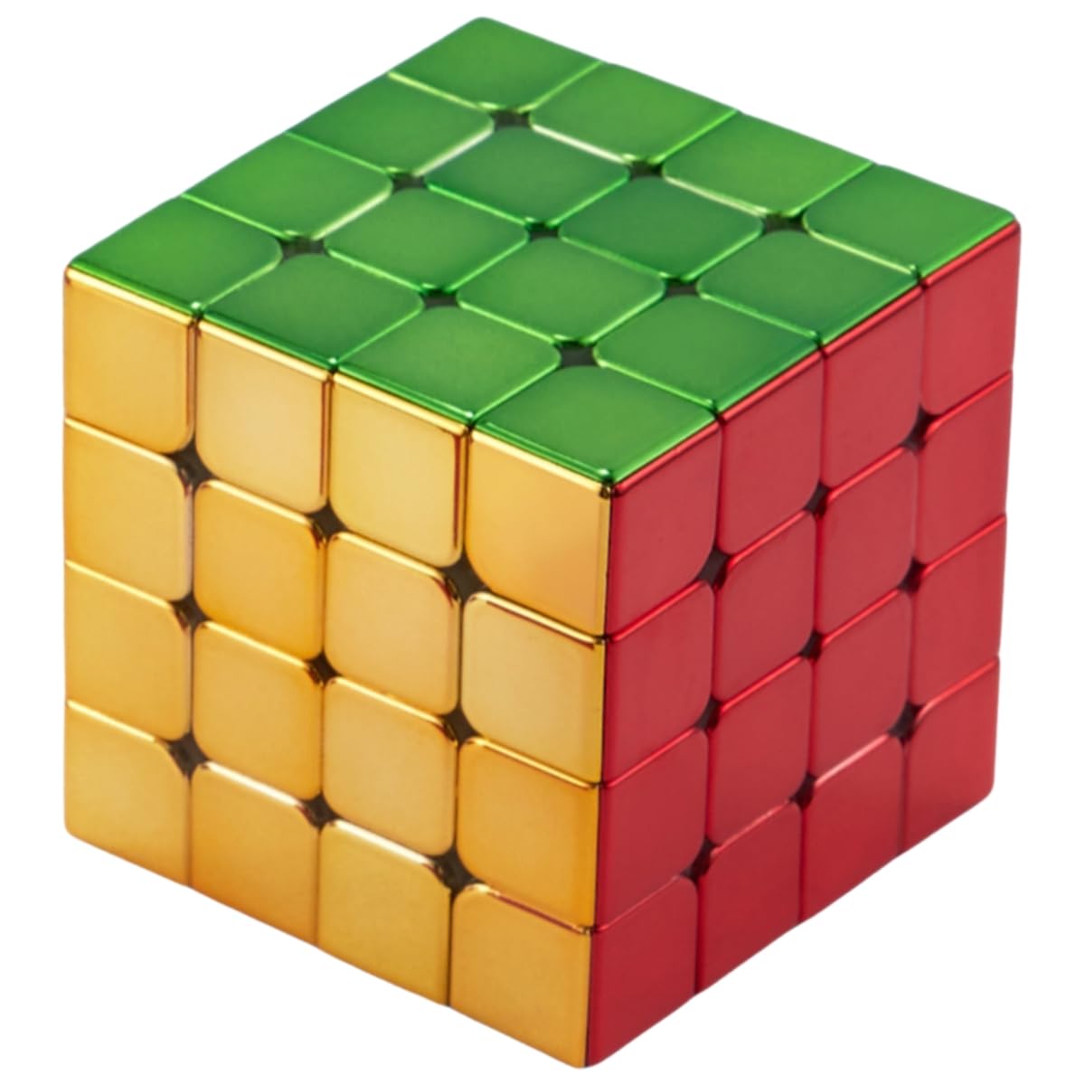 Miroir Puzzle Cube Magique 4x4 Magnétique, Version Magnétique Stickerless 4x4x4 M Cube Speed Magic Brillant Jouet