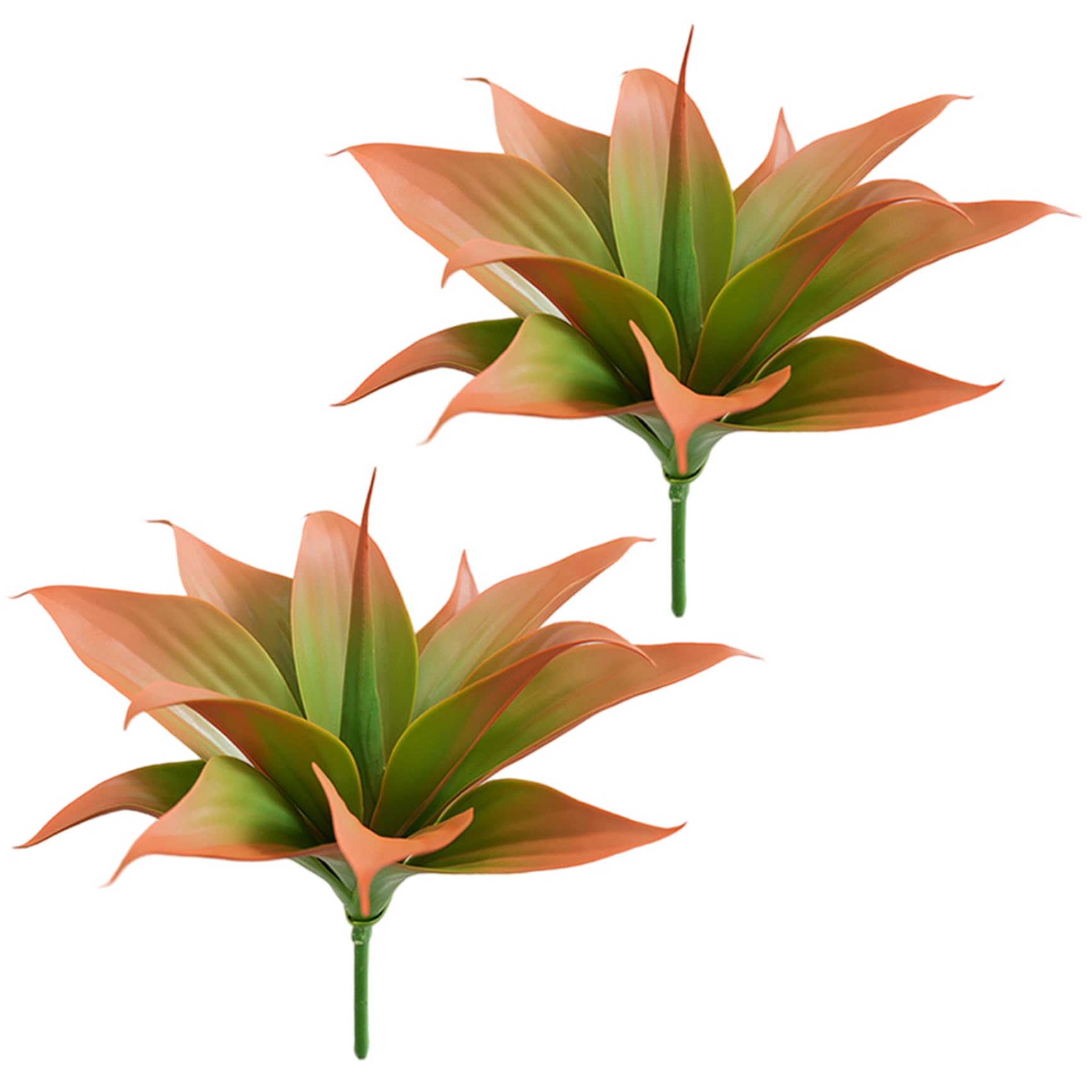 Plantes d'agave artificielles lot de 2 vertes et orange 30,5 cm pour intérieur et extérieur