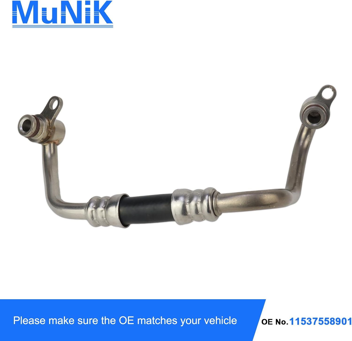 MUNIK 11537558901 Turbo Coolant Line Compatible with BMW 1 3 7 X6 Z4 Series 335i 740i 740Li xDrive35i sDrive35is Replace# V204467 54862 4010655 197648 B1729110