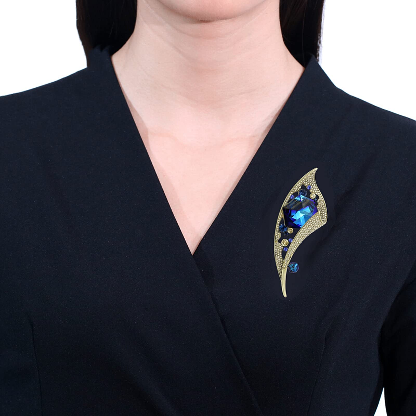 Elegancka broszka pojedyncza broszka z klapą szalik odzież gorset kryształowy gorset akcesoria damskie urodziny, ślub, studniówka, walentynki, ozdobne pęsety do szali
