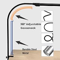 Vista 5 de Hand-Wave LED Desk Lamp with Clamp, Touchless On/Off, Color Temperature Adjustable 3000K-6500K, Flicker-Free Eye-Caring Reading Light, Clip-On Desk