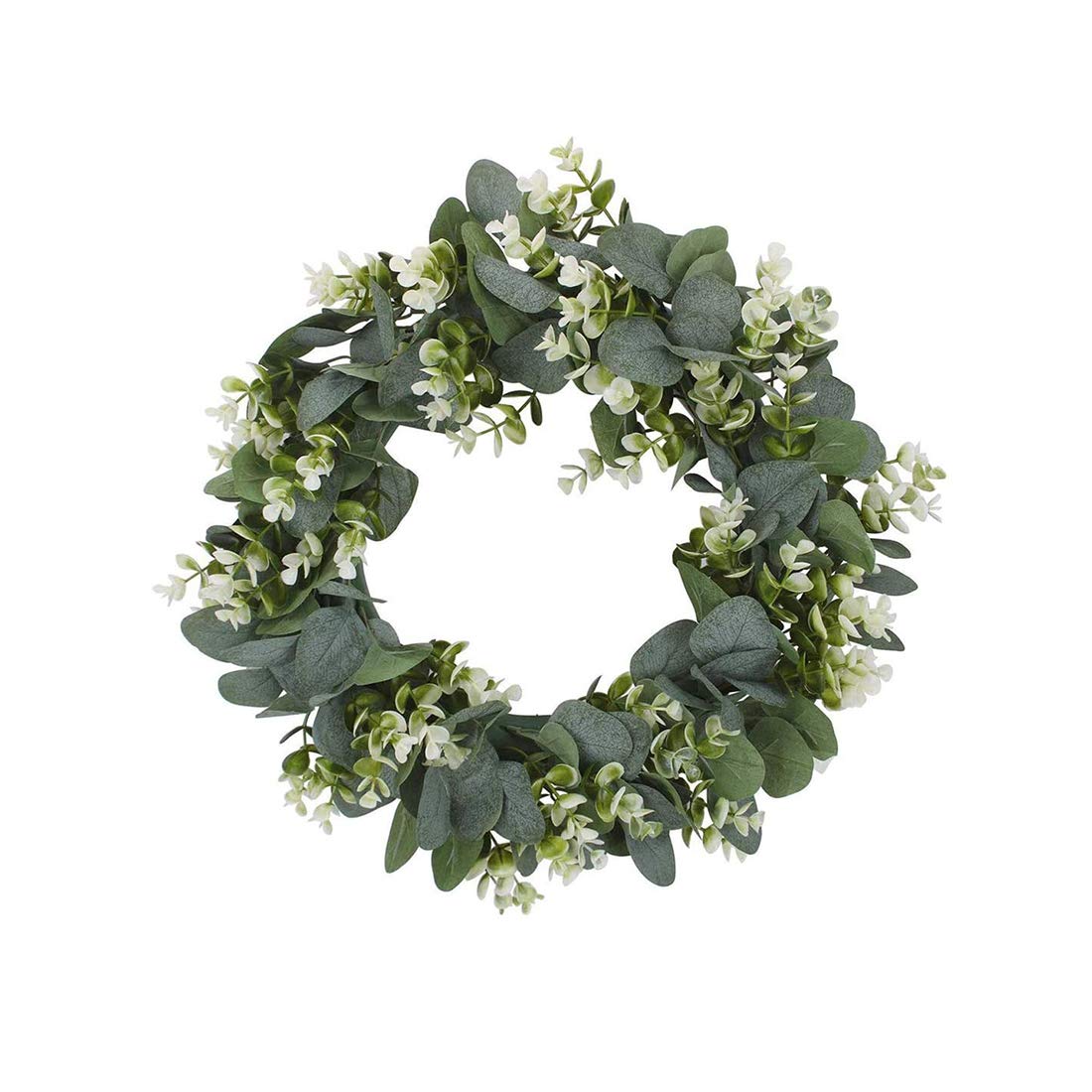17" Artificial Wreath Creative Lifelike Eucalyptus Hanging Wreath Party Decor for Wedding Party Special Festival for Front Door Wall Window
