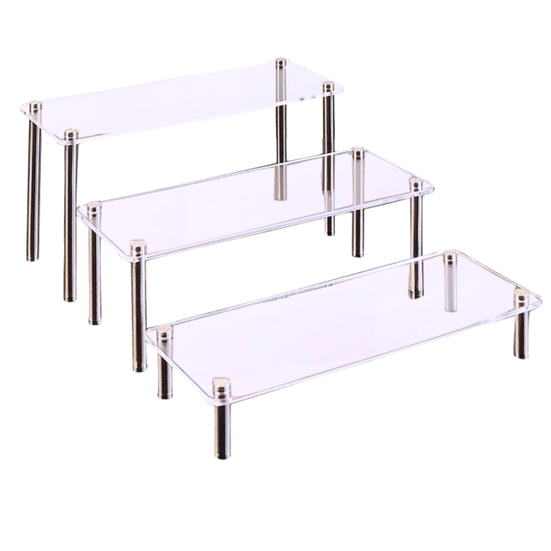 アクリル ネストテーブル 3台セット ミッドセンチュリー スペースエイジ 飾り台 Amazon.co.jp: ミッドセンチュリーモダンナイトスタンド