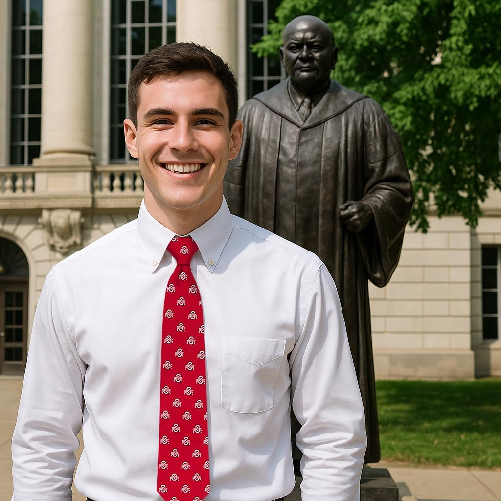 Eagles Wings Ohio State Ties Mens Buckeyes Neckties