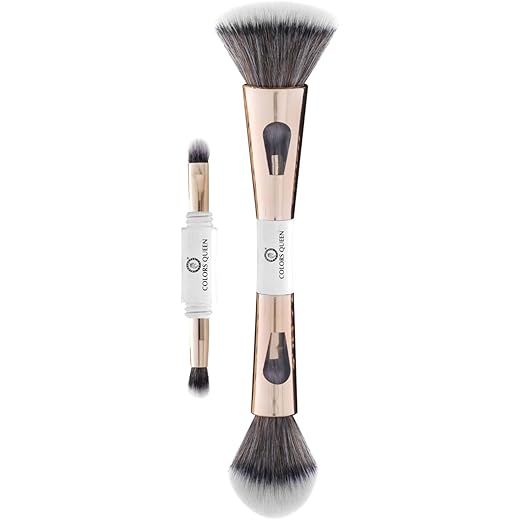 Colors Queen 4 in 1 Multifunctional Makeup Brush Set with Foundation Brush, Powder Brush, Eyeshadow Blending Brush & Flat Brush | Feathery Soft Bristles Makeup Brushes for Women