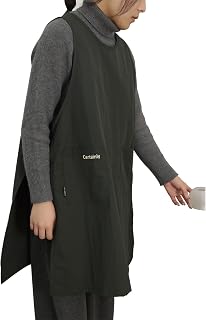 Welan Waterproof Nylon Apron for Women with Pockets, Wide Shoulder Straps Work Pinafore for Men Adult Kitchen Cooking