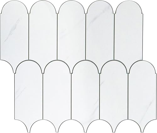 Avant Decor Azulejos de cocina para despegar y pegar Compuesto de piedra Azulejos de pared pegados Fácil instalación de bricolaje 9.8 x 11.85