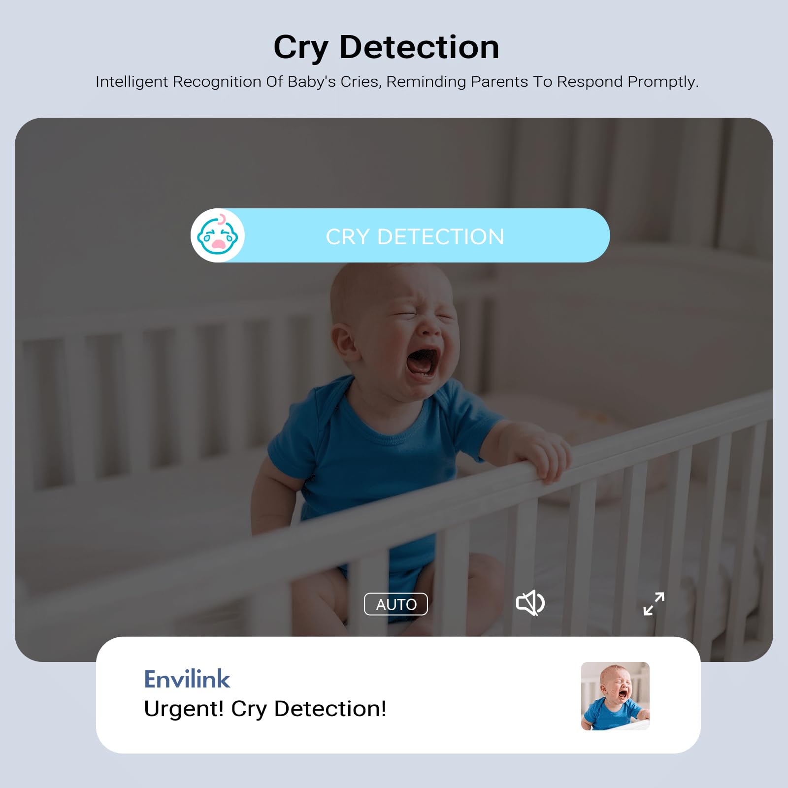Aggiornamento Baby Monitor, Smart Baby Monitor Camera, Video Baby Monitor con Fotocamera e Audio, Visione Notturna, VOX, 2-Way Talk, 5 Ninne Nanne 1500ft WiFi Baby Monitor