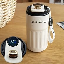 Personalized Coffee Tumbler with Name, Double Wall Customized Travel Mug with Lid, Coffee Mug for,Men Valentine Day Gifts, Corporate Gifts for Employee (Black)