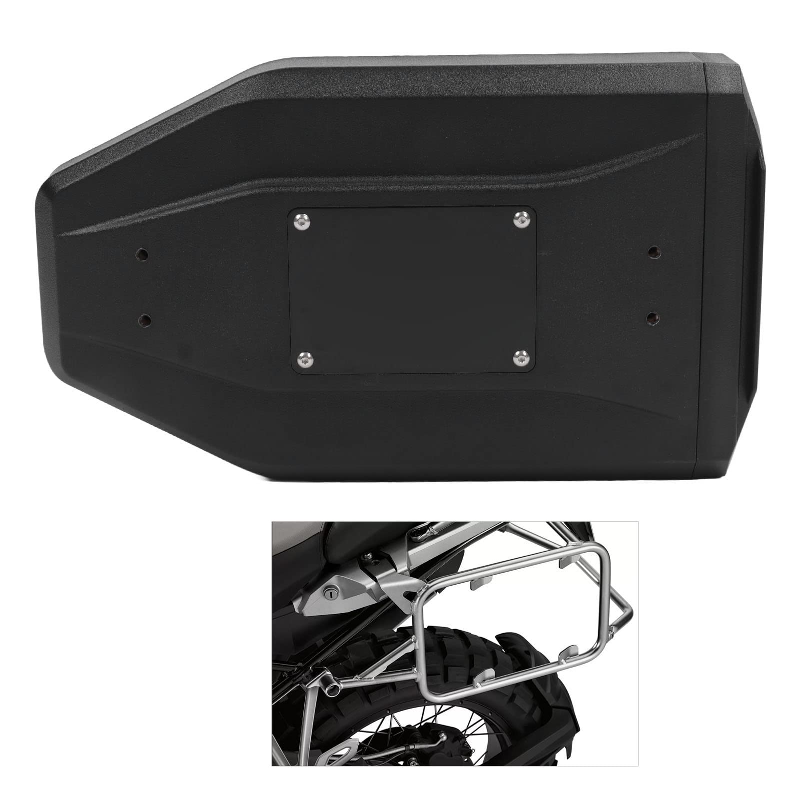 Cassetta degli Attrezzi per Moto, Cassetta degli Attrezzi Laterale in Acciaio Inossidabile ABS per R1200GS R1250GS LC ADV, con Design Compatto e Leggero Facile Installazione (Nero)