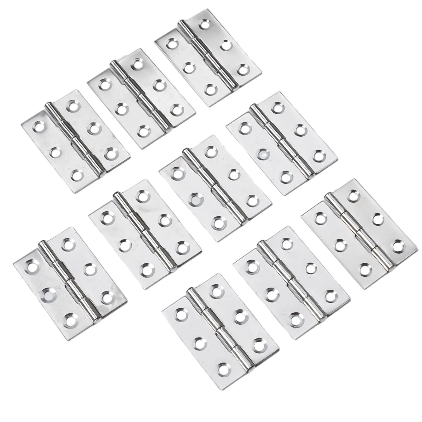 Udhsnjzg One Color Door Hinges 10 Pcs/Lot Stainless Steel Door Hinges 2" Cabinet Hinge Connector Window Flat Bookcase Drawer Furniture Hardware
