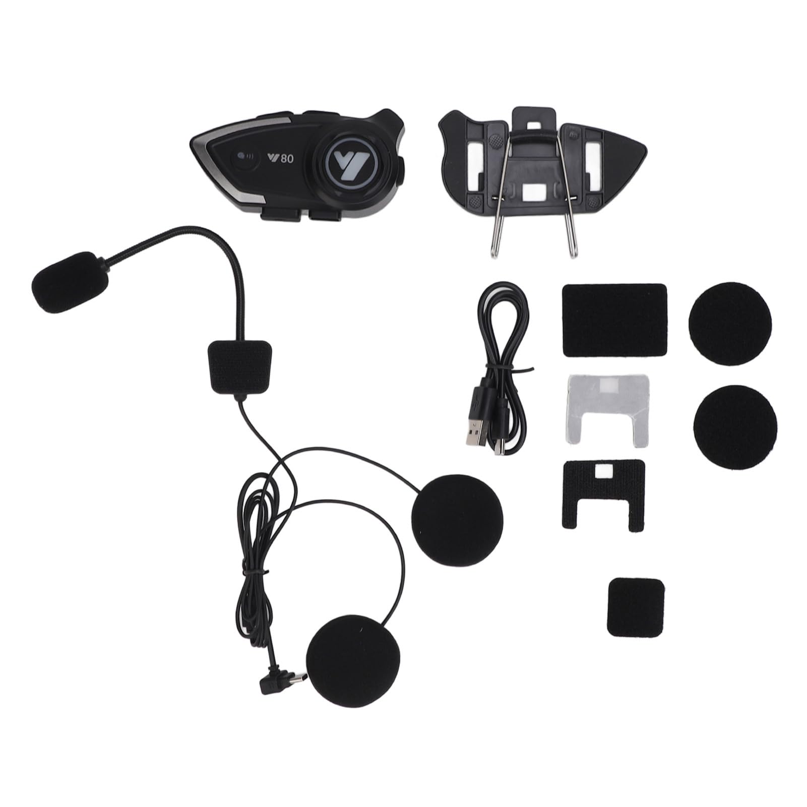 Altoparlanti del Casco da Motocicletta, Auricolare Bluetooth 5.3 Bluetooth IP67 Auricolare per Moto Impermeabile per Cavalcare (nero)