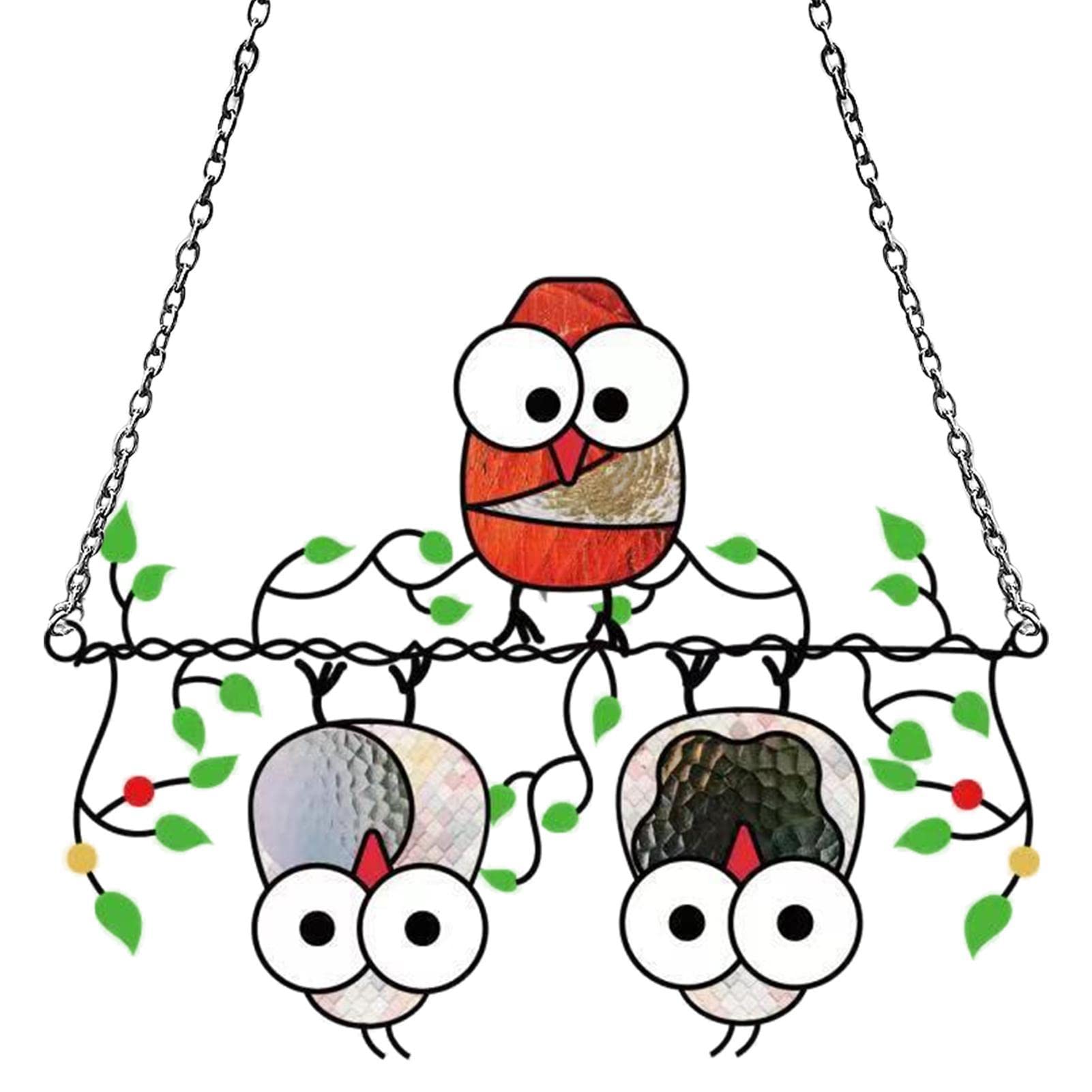 Attrape-soleil Acrylique Colibri Hibou Fenêtre Pendentif Oiseau Simple Décoration De Jardin Prêt En Stock Décoration De La Maison (couleur : C