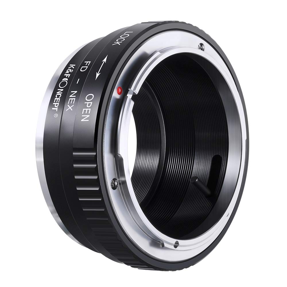K&F CONCEPT- Adaptador de Enfoque Manual, Compatible con Objetivos Lentes Canon FD FL y Cuerpos de Cámara Sony Alpha NEX E-Mount Cámara Adaptador Sony Alpha NEX-7 NEX-6 NEX-5N NEX-5
