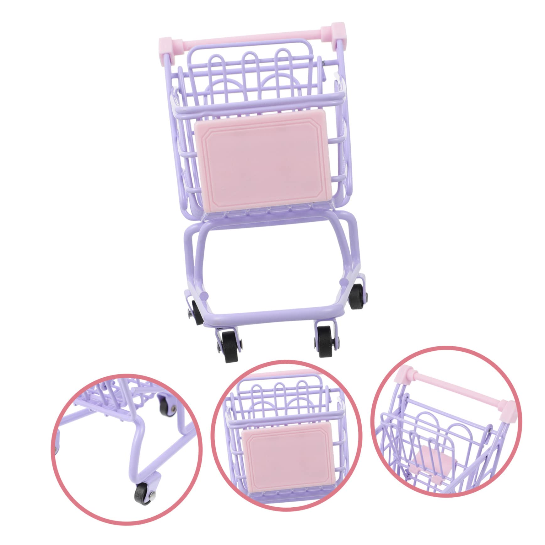 QUMIIRITY Mini Shopping Cart Model Boys and Girls Shopping Carts Toddlers Mini Grocery Kart Folding Wheels