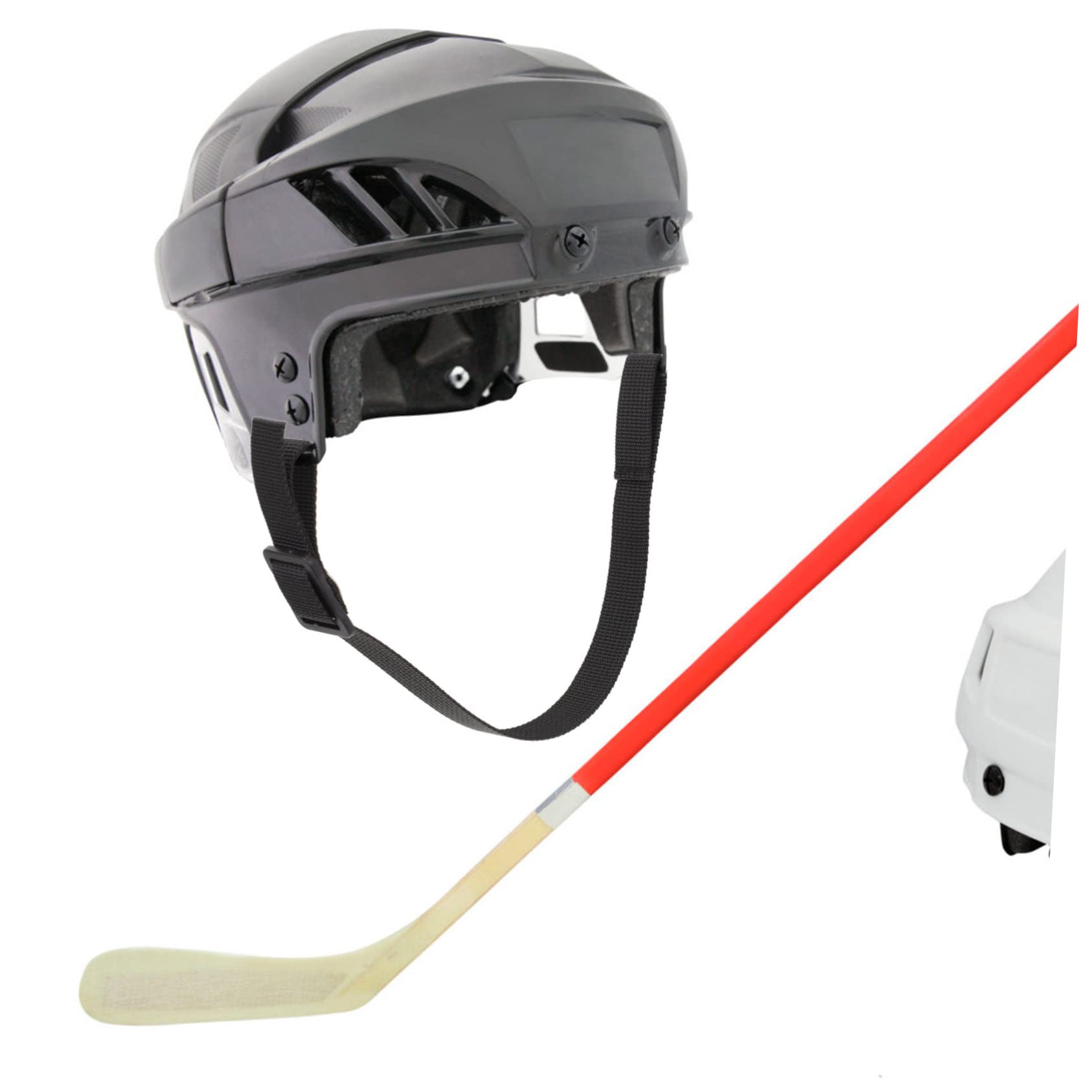 Accesorios para Cascos De Hockey. Correa De La Barbilla del Casco Barbilla De Hockey Correas para Casco De Hockey Mentón Poliéster Negro