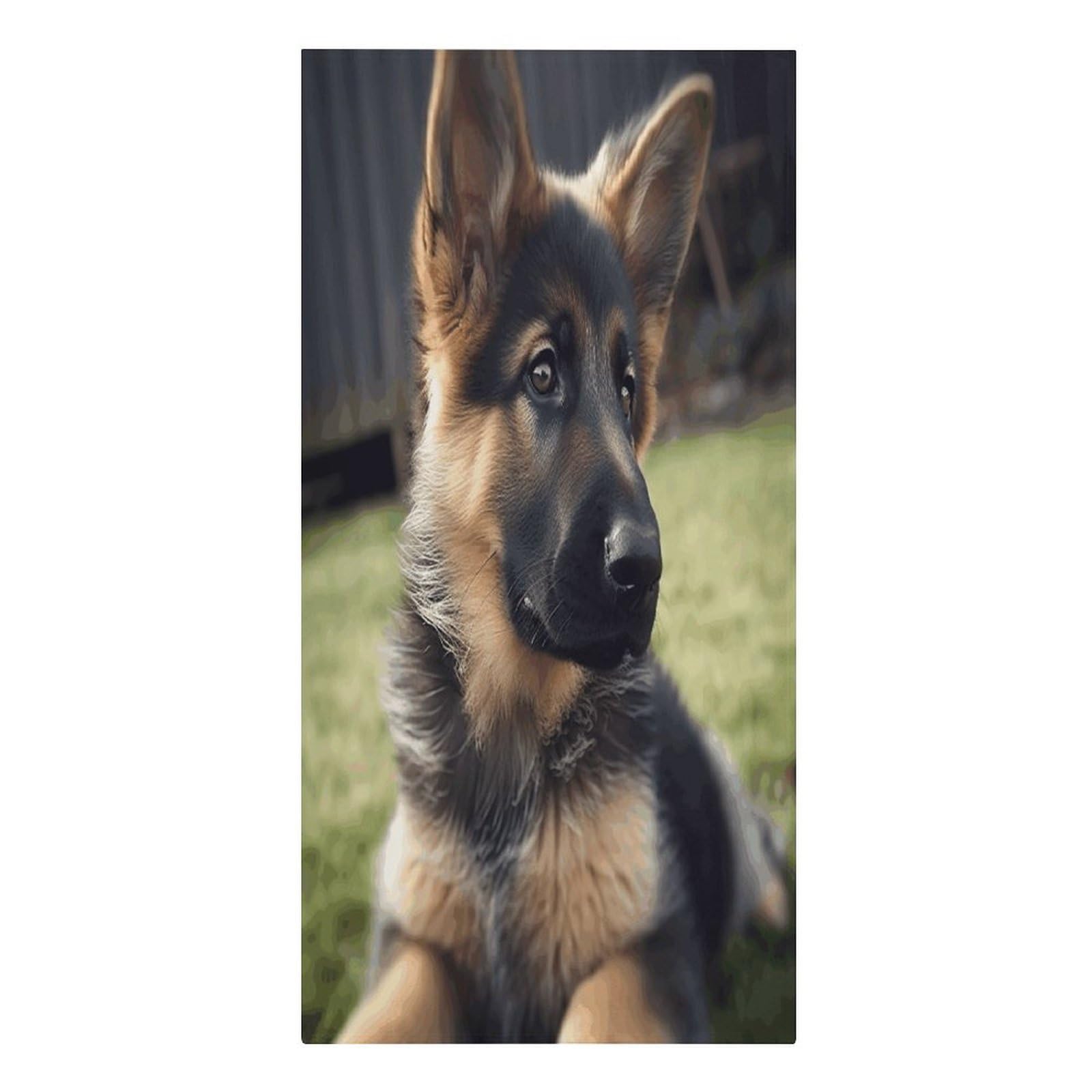 VstaDank German Shepherd Puppy Beach Towels 30"x61" Microfiber Super Absorbent Large Bath Towels Cozy Soft Swim Travel Towel Quick Dry Thin Pool Towel Beach Accessories for Outdoor Adult