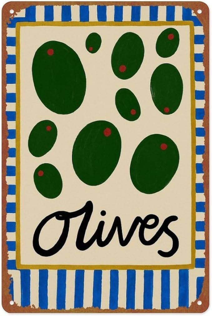 SGCUWS Vintage Metal Sign Pisces Print Poster Wall Art For Room Office Coffee Bar Decor 8x12 inches