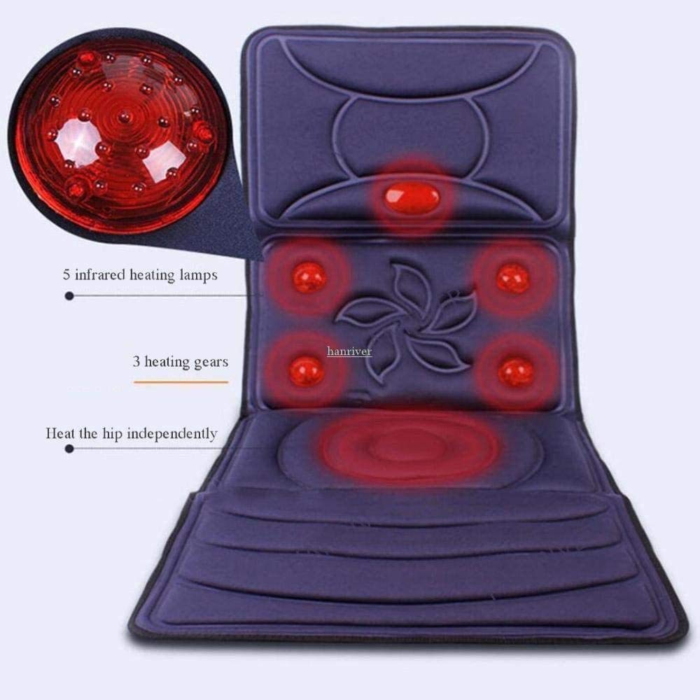 PRUJOY Cinturón de Masaje, Colchón de Masaje Multifuncional para Todo el Cuerpo, Masajeador de vértebra Cervical Cuello Cintura Hombro Espalda Estera de Masaje Shiatsu