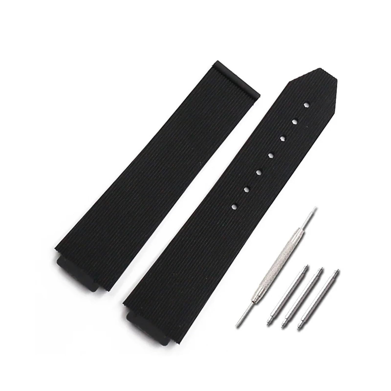 WAHREWatch Accessories Rubber Strap Women Suitable Fit For HUBLOT Series Watches With Men 15mmx21mm Waterproof And Sweat-proof Bracelet(Black,15mmx21mm)