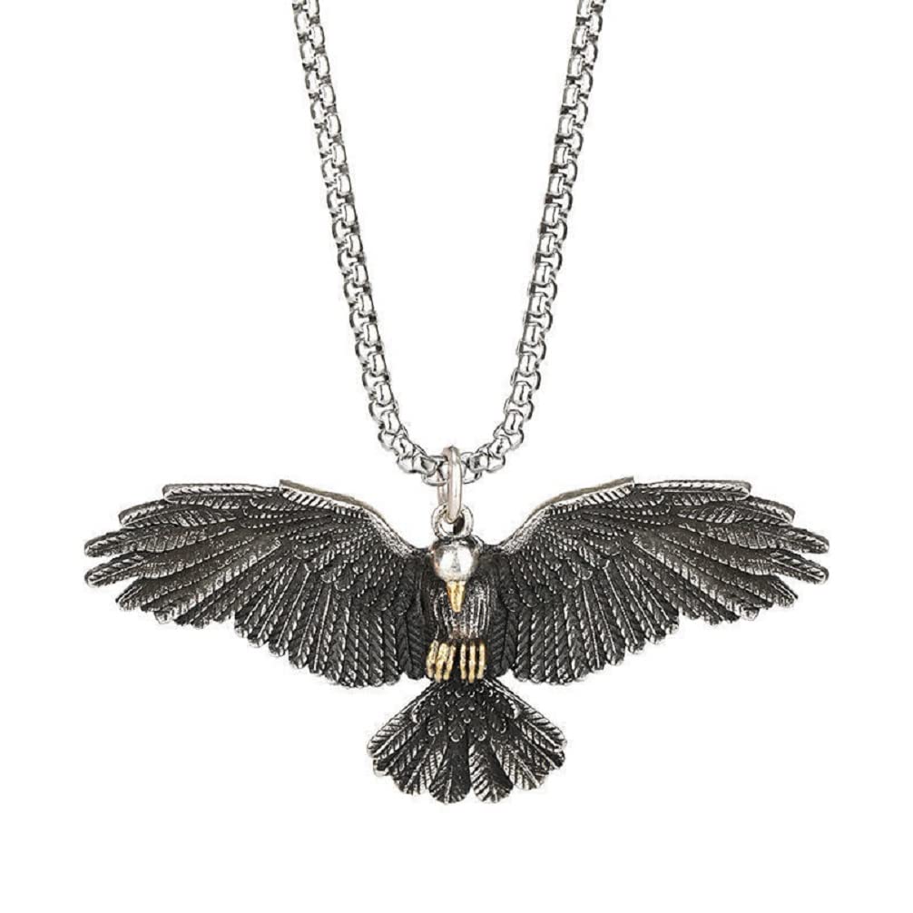 Eagle Necklace for Men, Flying Eagle Charm Necklace Nordic Viking Eagle Pendant Necklace Punk Rock Eagle Hawk Necklace Men’s Hip Hop Bald Eagle Animal Necklace Jewelry Gift Fathers Day Accessories, (B09WHPY7YY) Amazon Price History, Amazon Price Tracker