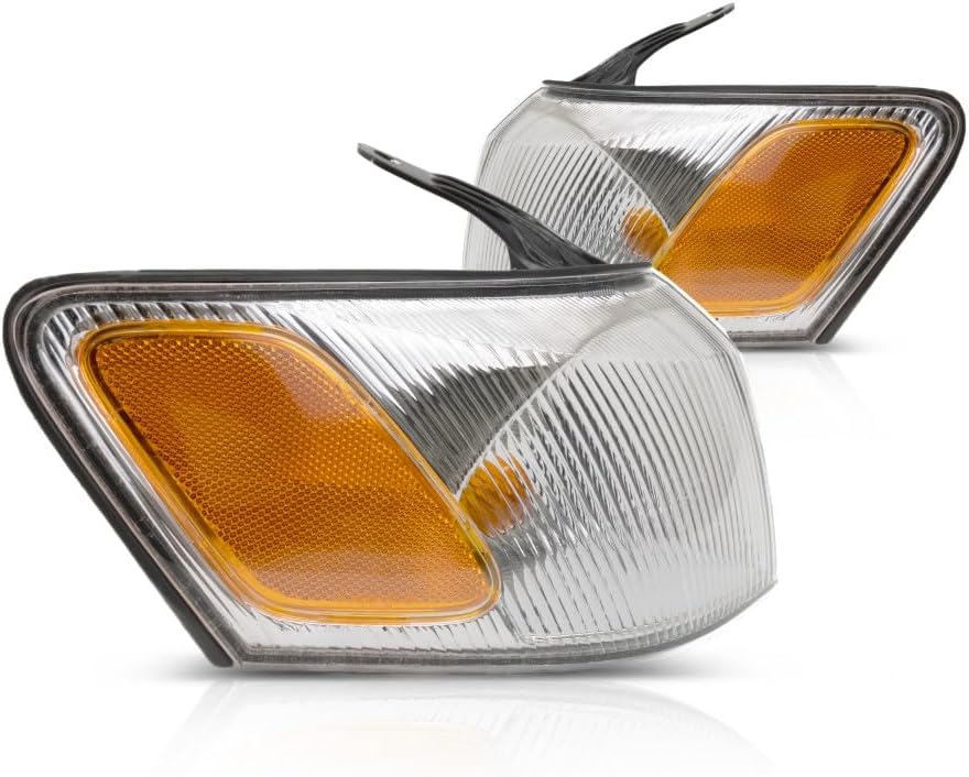 For 1997-1999 Toyota Camry Pair Driver and Passenger Side Turn Signal/Side Marker Light With Bulbs DOT Certified Included Sedan | TO2530126 TO2531126 | 81520-AA010 81510-AA010 ;