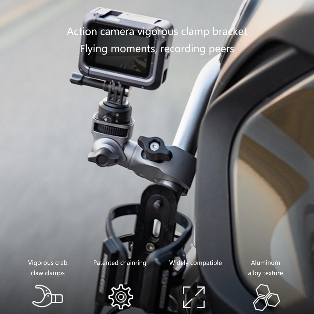 Mocowanie kamery Rowery Zacisk kierownicy motocykla do adaptera do montażu kamery sportowej