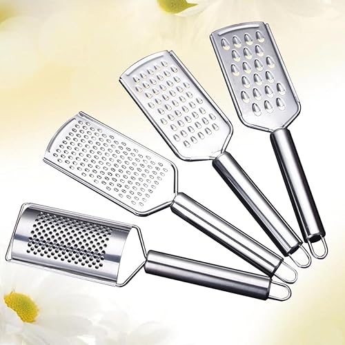 Miniatura 3 de Rallador de acero inoxidable para cortador de agujeros de cocina para papas, jengibre y queso, mango antideslizante para seguridad esencial para el