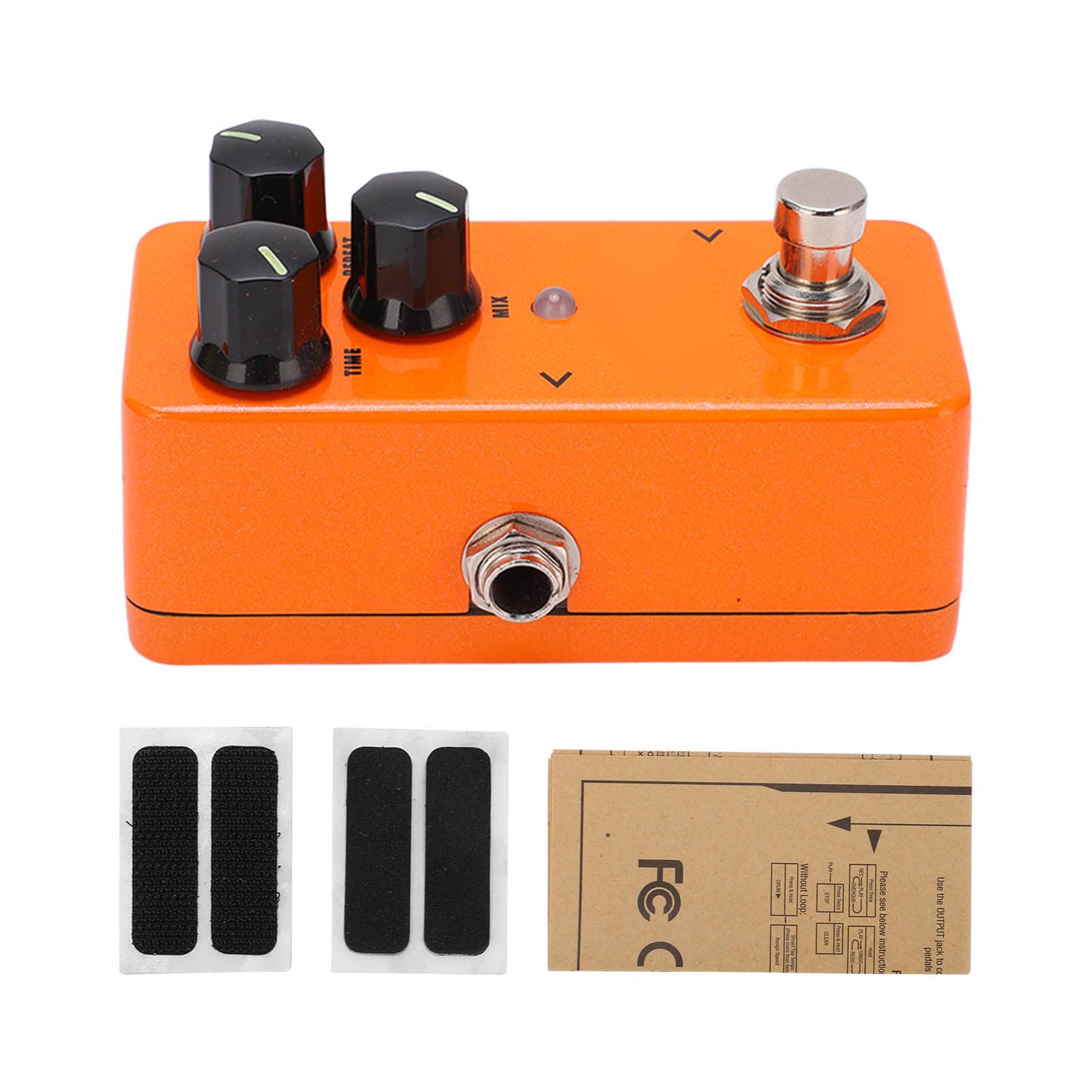 Pedale Effetto Chitarra Mini Delay Pedale Digitale Regolabile per Musicisti Metal Orange 800ms