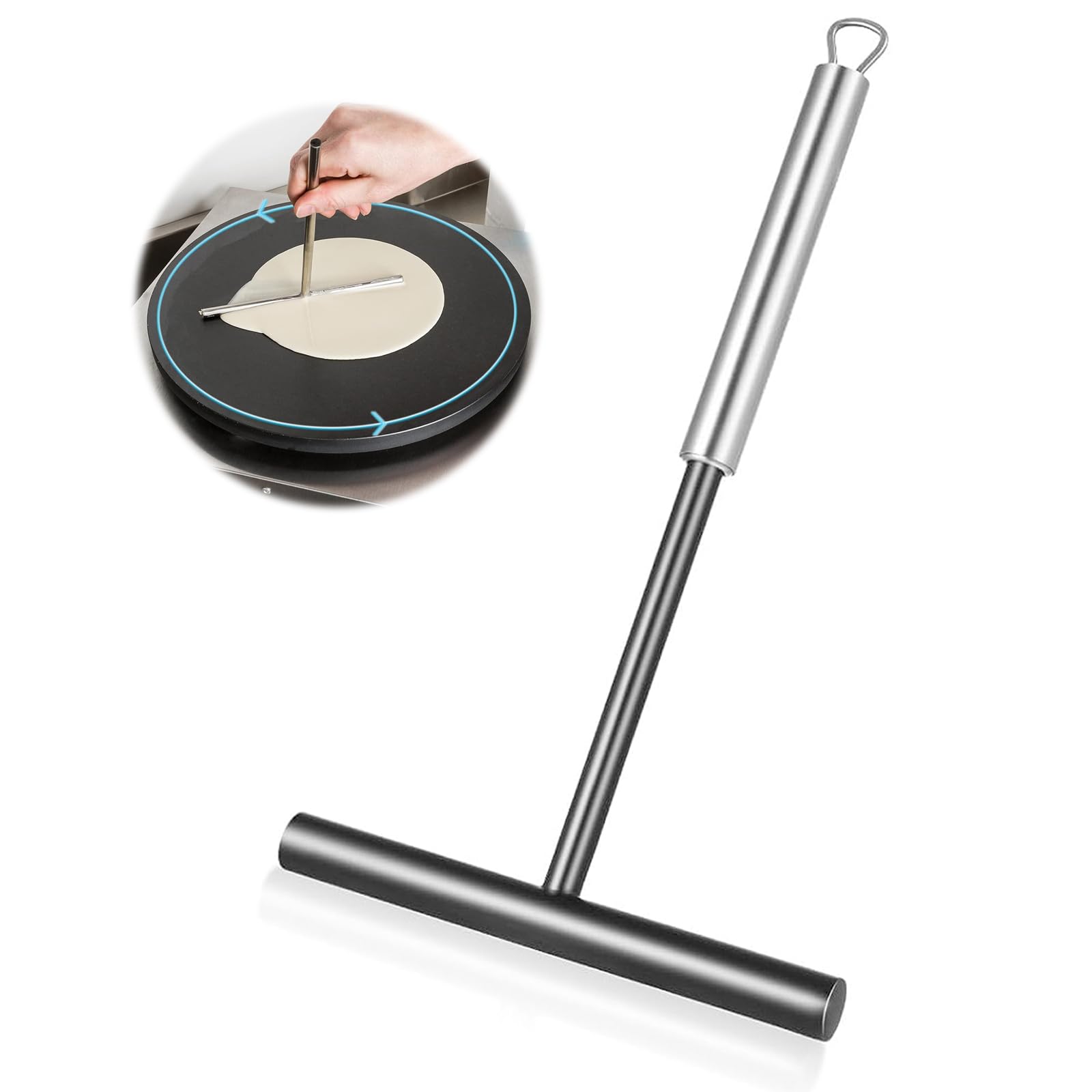 Rastrello per Crêpes Inox, Distributore per Crepe di T, per Pasta Crêpe