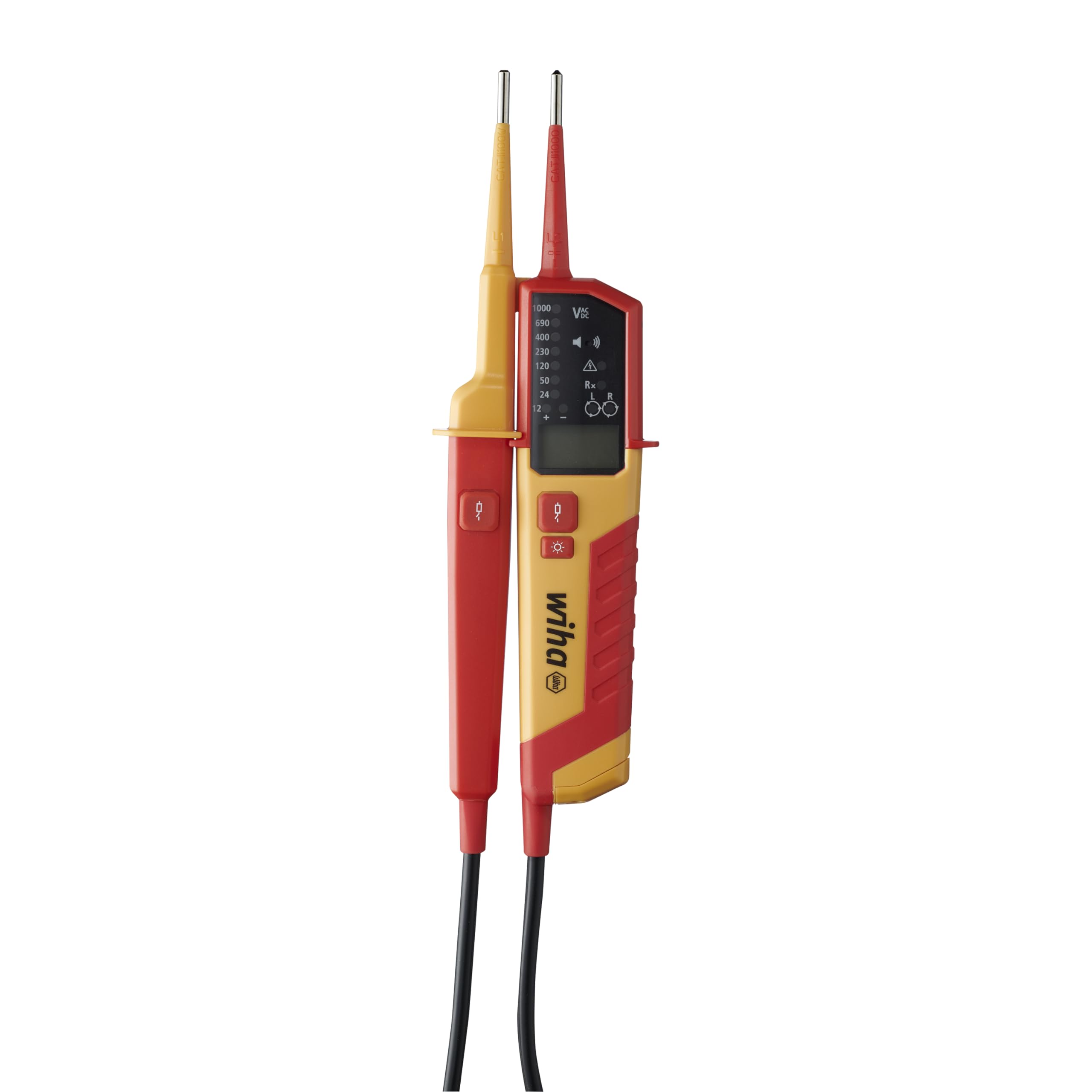Comprobador de tensión y continuidad 0.5-1,000 V AC, CAT IV incl. 2x AAA batteries - SB 255-17 voltage and continuty tester 0.5-1.000V AC | (45217) Comprobador de tensión I CAT IV incl. 2 pilas AAA I indicador LED I multímetro I comprobador bipolar