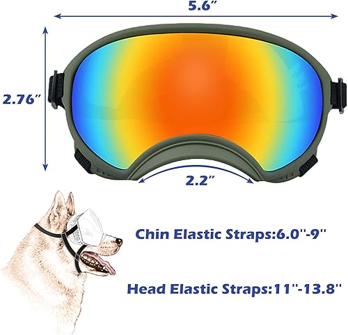 Miniatura 3 de Gafas de sol para perros pequeños con correa ajustable protección UV, gafas de sol para perros y cachorros, adecuados para perros pequeños,