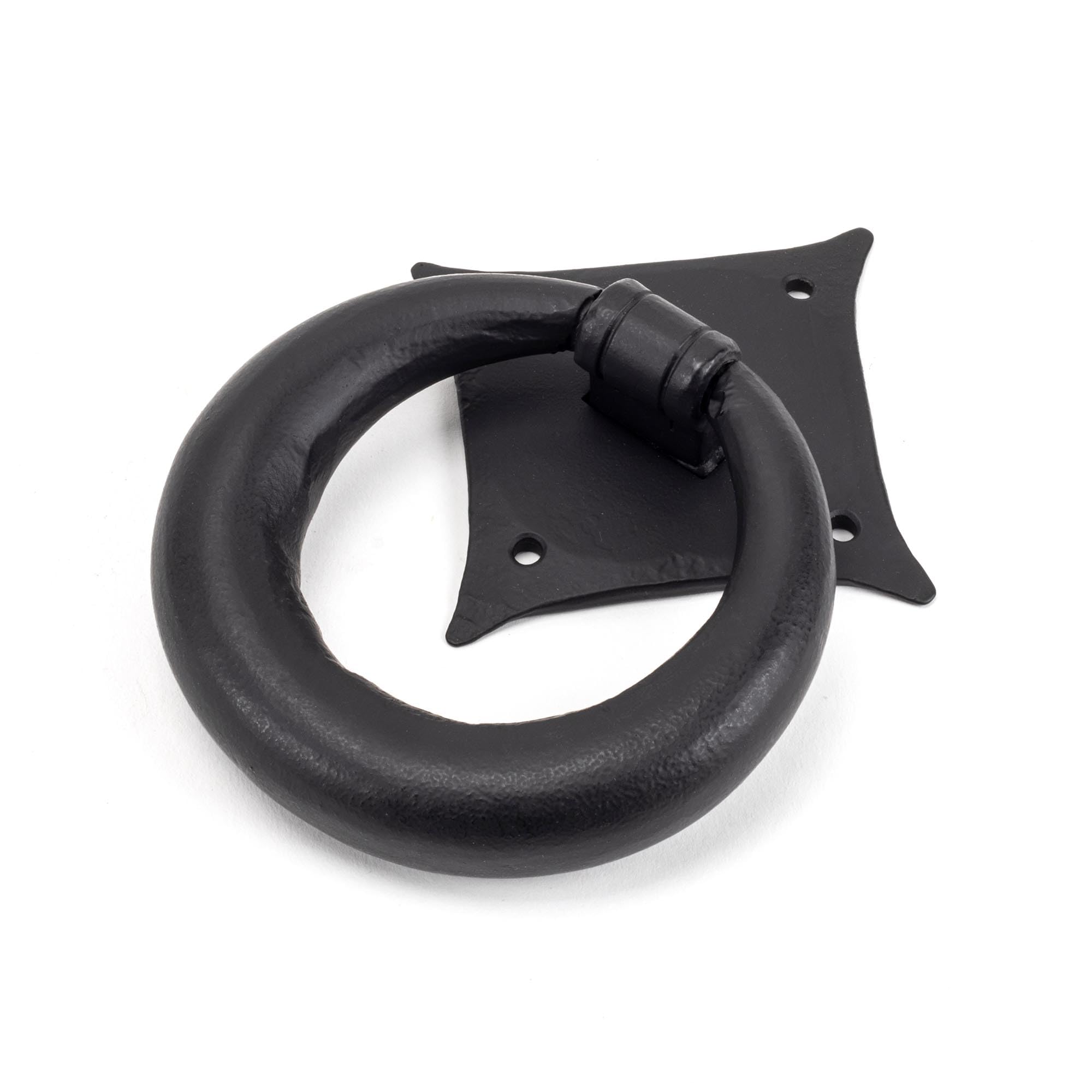 From The Anvil Matt Black Ring Door Knocker