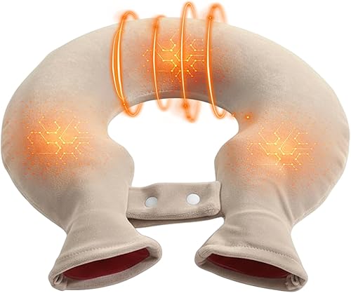 Miniatura 6 de Neck Hot Water Bottle, Hot Cold Compress Leak-Proof Wrap, Thermal Shoulder Water Bottle, for Home Office Winter School Travel Vacation