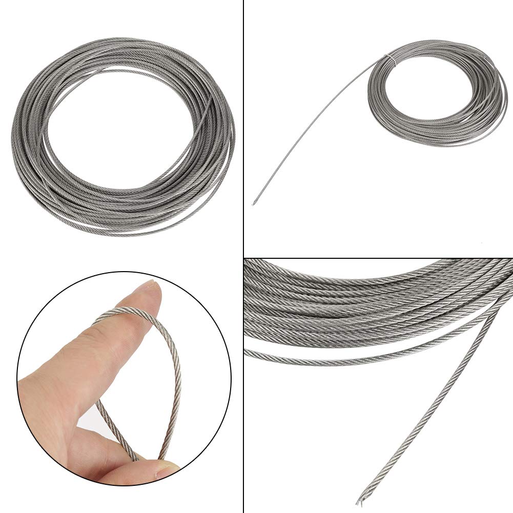 Cavo in Acciaio Inossidabile 304 20 M Filo Metallico 2 mm 2,5 mm 3 mm